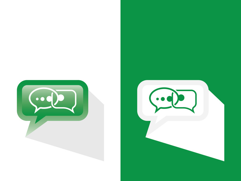 Speech bubble icon logo template vector illustration