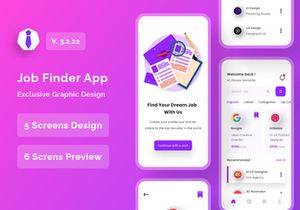 Job Finder App UI Kits