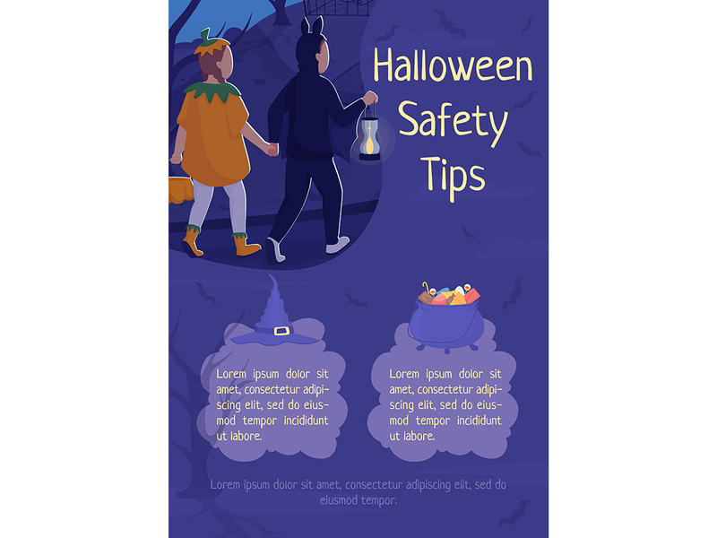 Halloween safety tips banner template