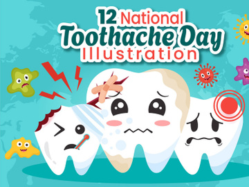 12 National Toothache Day Illustration preview picture