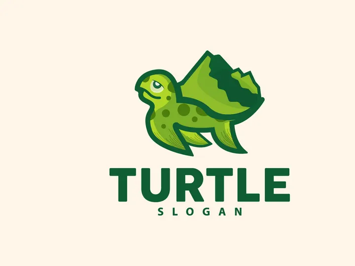 Turtle Logo Design Vector Illustration Symbol Template