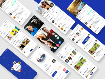 Social Networking Services Mobile App UI Kit preview picture