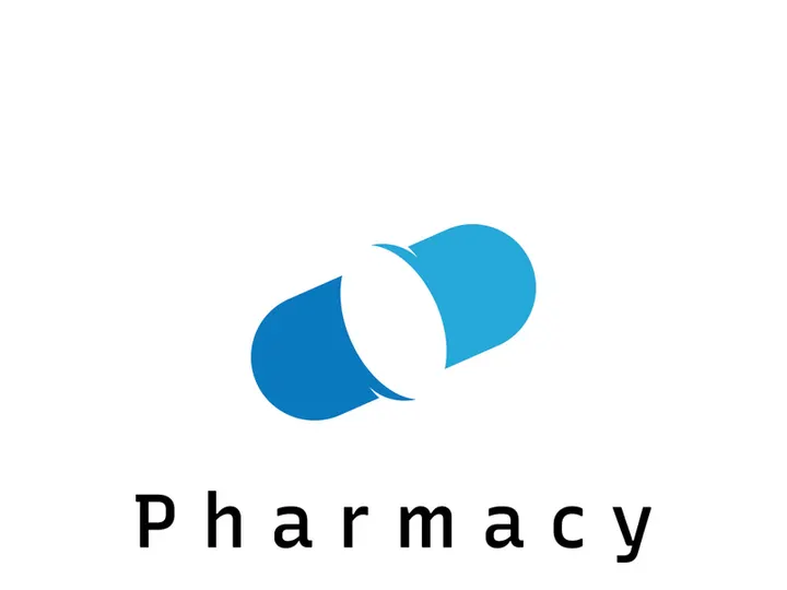 Pharmacy health abstract logo.