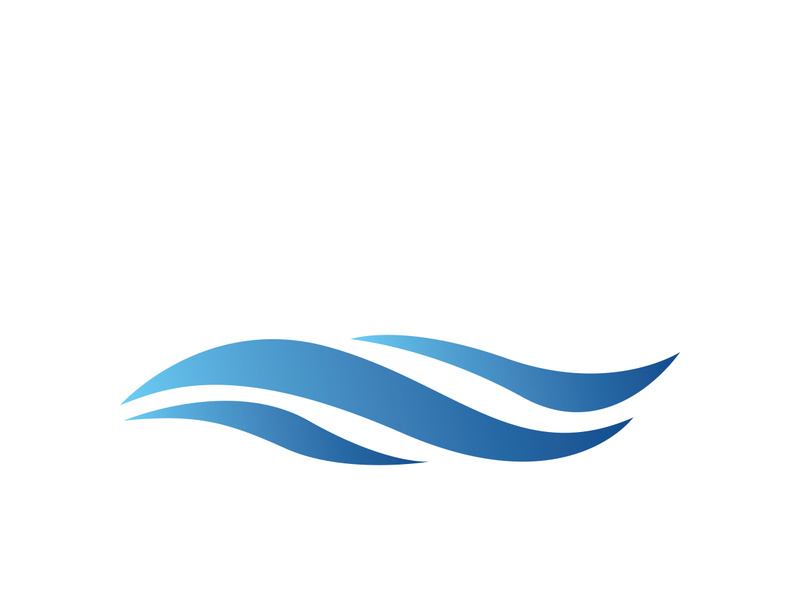 Water wave vector illustration logo template design