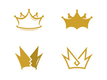 Crown logo symbol  King logo designs template