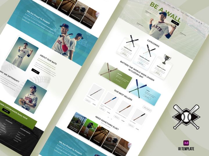 Batter UI Template - UI Adobe XD