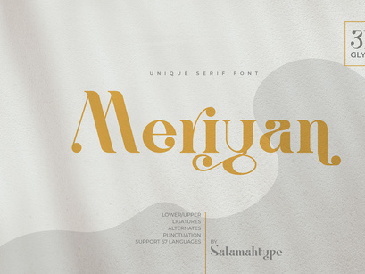 Meriyan – Elegant Serif Font