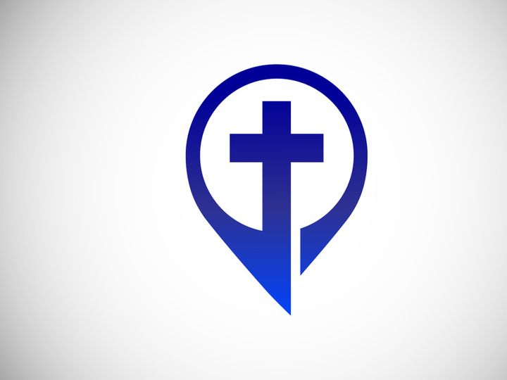 Church logo. Christian sign symbols. The Cross of Jesus