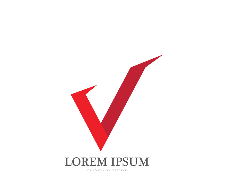 V  Logo Template vector icon illustration design