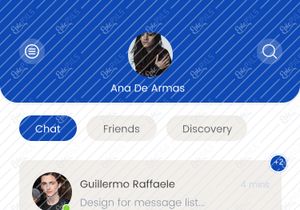 Chat and Friends screens for Social app