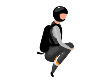 Speed skydiving flat vector illustration preview picture