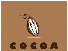 cocoa logo,cocoa bean,cocoa tree,cocoa branches and leaves,chocolate mix on white background,vintage,modern,simple,minimalist icon illustration template design vector