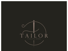 tailor logo icon illustration template combination of buttons for clothes, thread and sewing machine, for clothing product design, convection companies, fashion in vector form