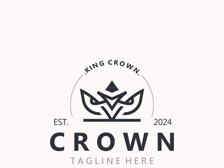 Crown logo simple design template. Vintage Crown Logo Royal King Queen concept symbol icon