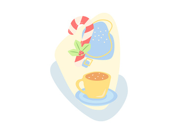 Festive Christmas treats flat vector concept illustration with abstract shapes preview picture