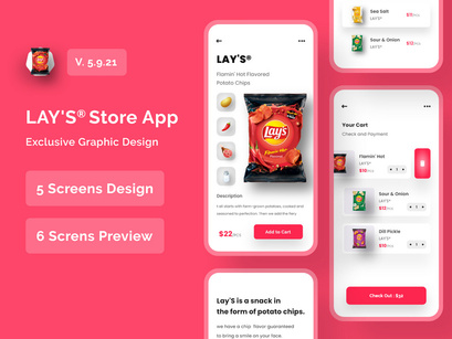 Lay's Patato Chip Store App Design