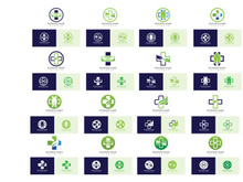 Hospital Medical Cros Green Nature Health Logo