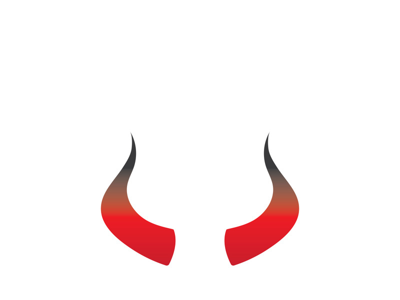 Devil horn Vector icon design illustration Template