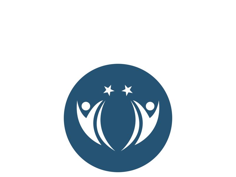 People star logo design to achieve a success or dream.
