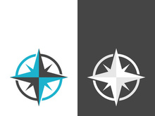 Compass logo template vector icon illustration design