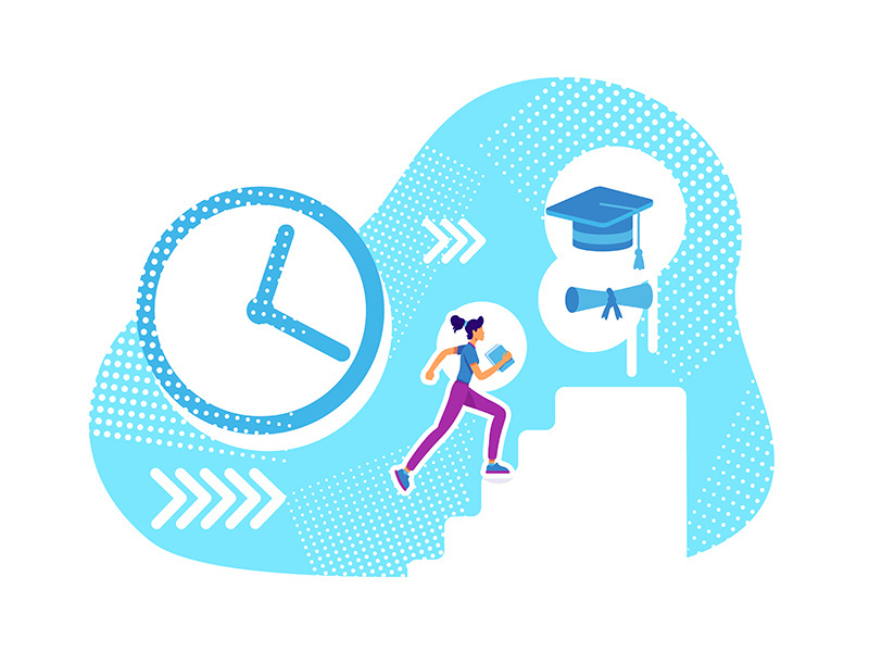 Accelerated learning program flat concept vector illustration