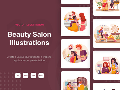 M116_Beauty Salon Illustrations