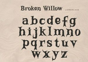 Broken Willow - Display Font