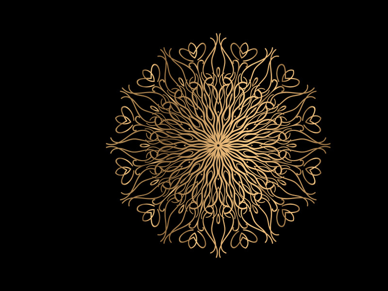 Mandala Flower Art Logo Background Design