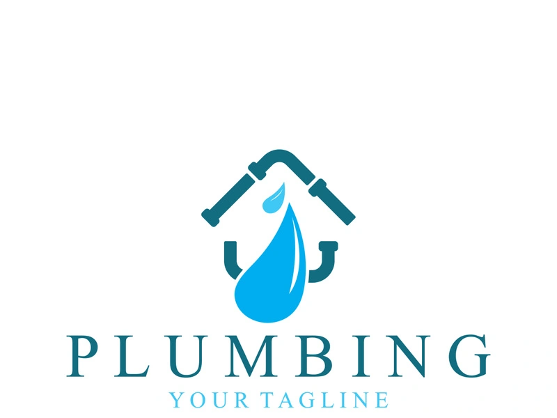 Plumbing logo vector design template. water pipe logo design.Leaking water logotype,Design Concept, Creative Symbol, Icon