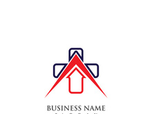 hospital logo and symbol Template, Green logo vector