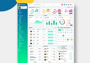 Project and Employee Management Admin Template Mockup