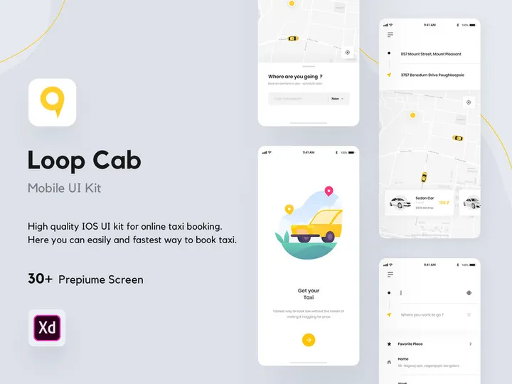 Loop Cab - Cab Booking App UI Kit