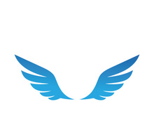 Eagle wing logo template. Vector illustration.