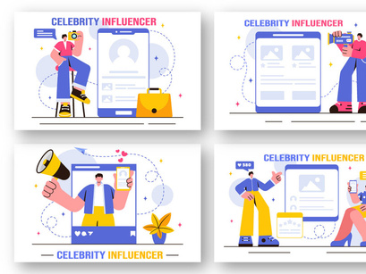 18 Celebrity Influencers Illustration