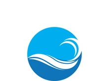 Wave beach vector illustration design logo