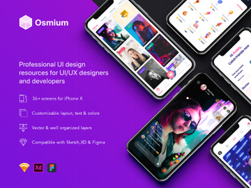 Osmium UI Kit for Adobe XD preview picture