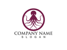 Octopus logo vector design symbol