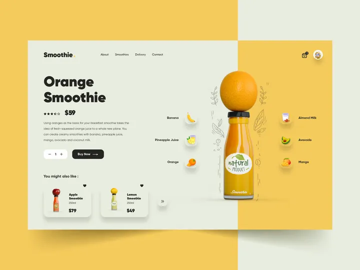Smoothie Web Application Design