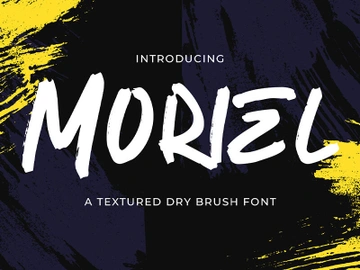Moriel - Textured Brush Font preview picture