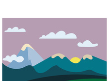 Mountain Nature Landscape design Template Illustration