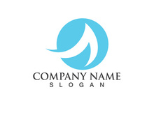 Wave Blue Water beach Logo vector Icon