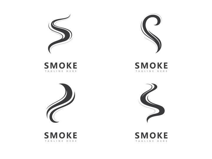 Smoke logo icon vector design inspiration