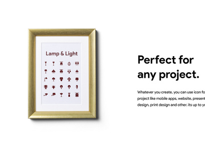 50 Lamps & Light Glyph Icon
