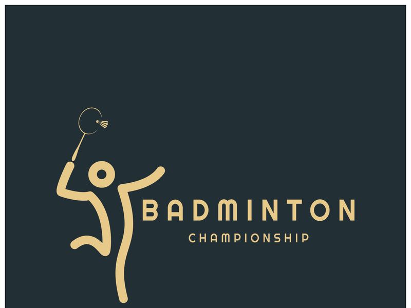 Modern Badminton logo design with Dynamic Shuttlecock and Racket, for championship, sport, sports shop, badminton school, business, company, tournament
