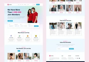 Love Day - Dating App Landing Page