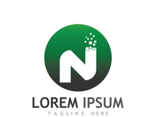 initial letter N logo with modern concept.
