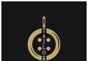 tailor logo icon illustration template combination of buttons for clothes, thread and sewing machine, for clothing product design, convection companies, fashion in vector form