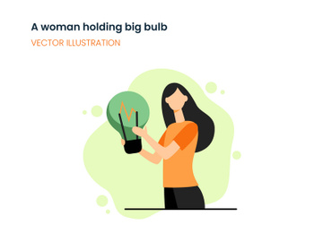 A woman holding pig bulb preview picture