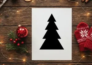 Minimalist Christmas Tree Icon for Holiday Design and Decorations