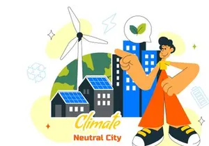 10 Climate Neutral City Illustration